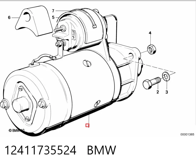 12411735524 BMW Стартер автомобиля