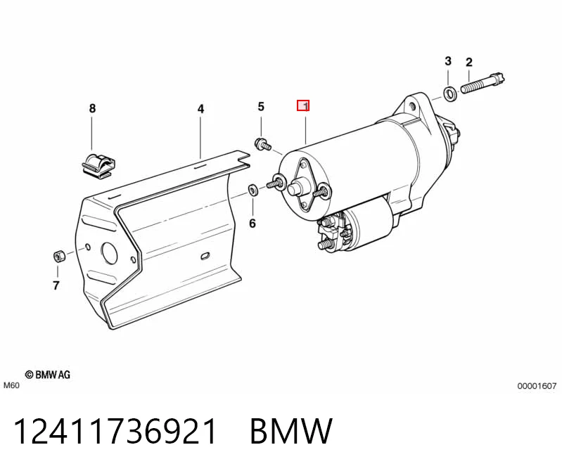 12411736921 BMW Стартер автомобиля