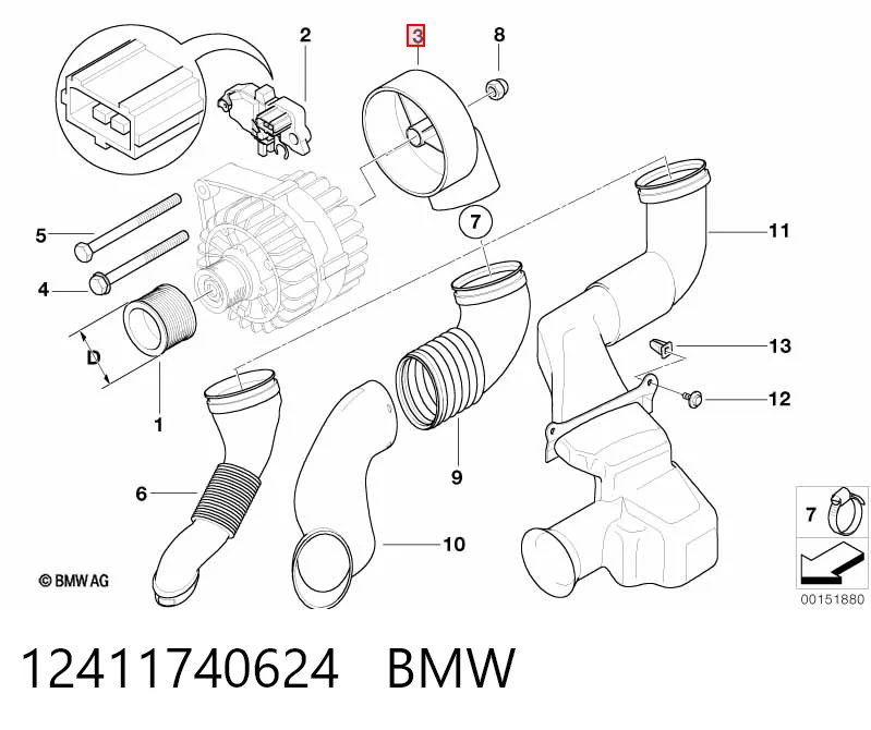 12411740624 BMW Генератор автомобильный