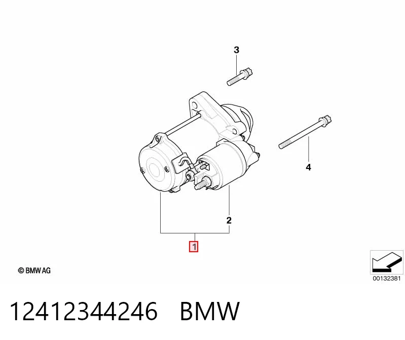 12412344246 BMW Стартер автомобиля