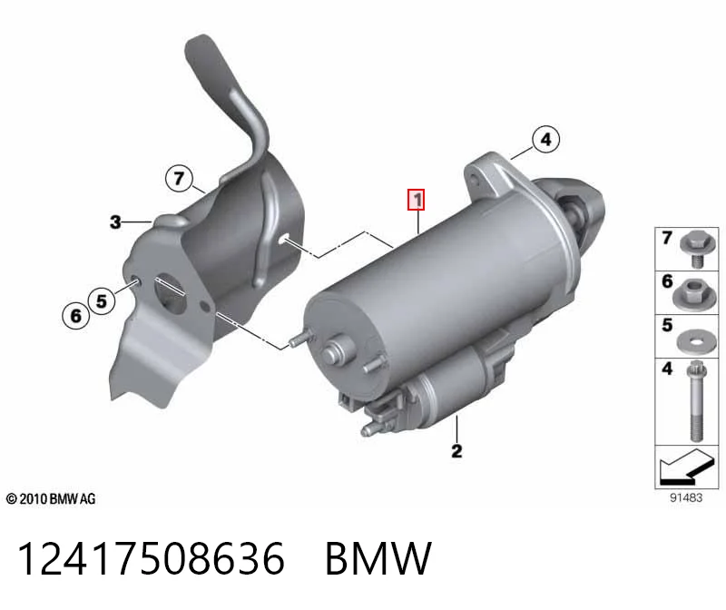 12417508636 BMW Стартер автомобиля