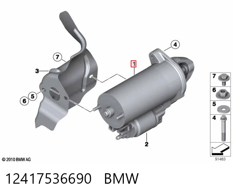 12417536690 BMW Стартер автомобиля