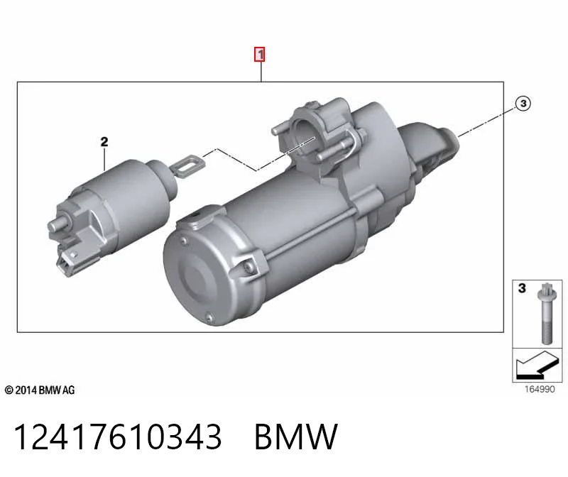 12417610343 BMW Стартер автомобиля