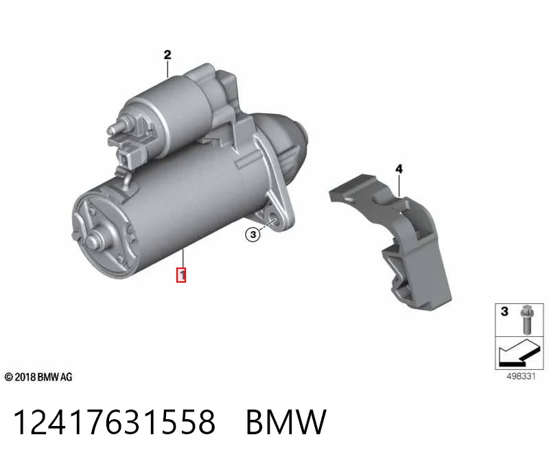 12417631558 BMW Стартер автомобиля