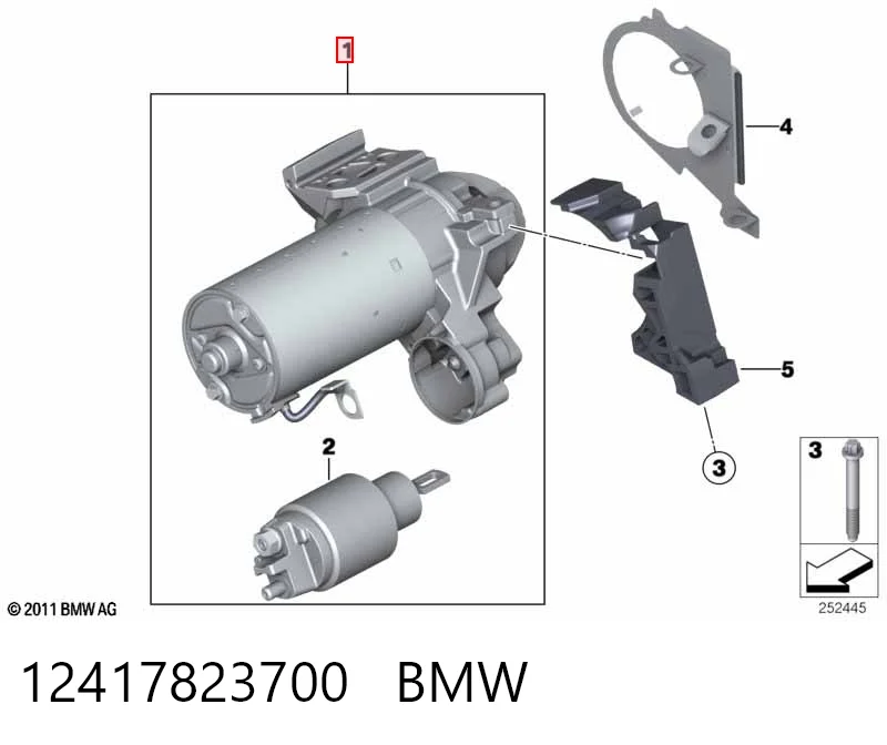12417823700 BMW Стартер автомобиля