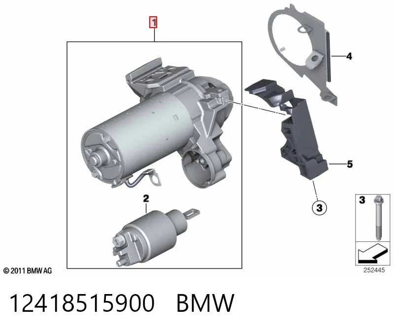 12418515900 BMW Стартер автомобиля