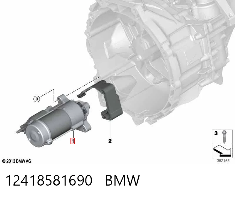 12418581690 BMW Стартер автомобиля