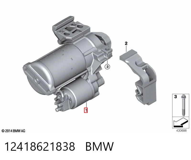 12418621838 BMW Стартер автомобиля
