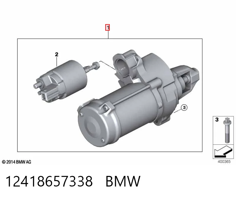 12418657338 BMW Стартер автомобиля