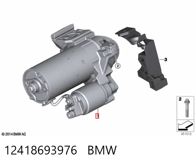 12418693976 BMW Стартер автомобиля
