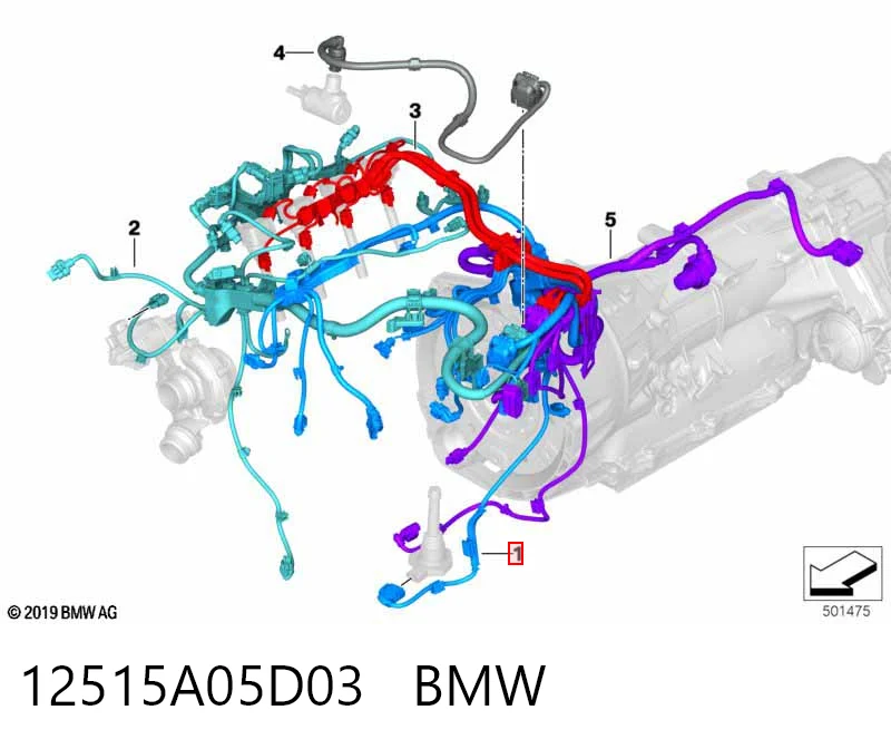 12515A05D03 BMW Жгут проводов моторного отсека