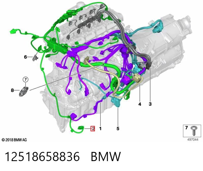 12518658836 BMW Жгут проводов моторного отсека