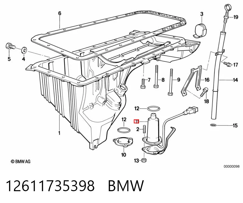 Датчик уровня масла на BMW 5  E34