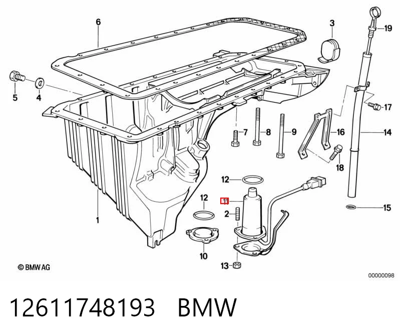 Датчик уровня масла двигателя BMW 5 седан (E34) (1987 - 1995) цена, от 88.75 USD