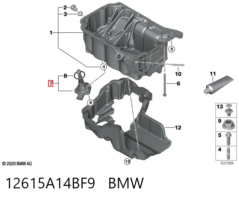 12615A14BF9 BMW Датчик уровня масла