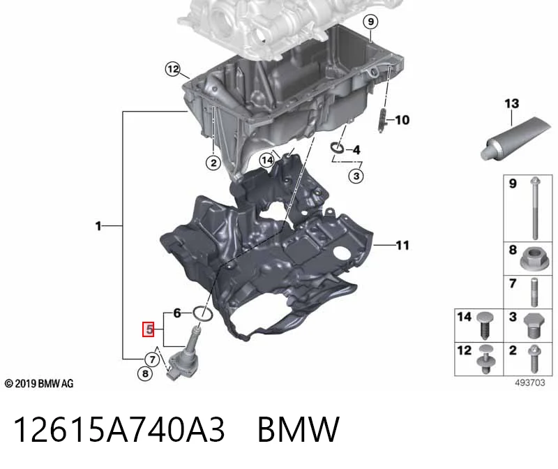 12615A740A3 BMW Датчик уровня масла