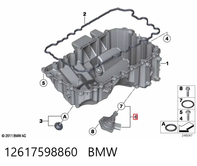 12617598860 BMW Датчик уровня масла