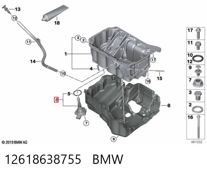 12618638755 BMW Датчик уровня масла