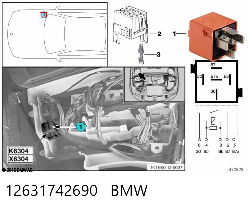 12631742690 BMW Реле электрическое многофункциональное