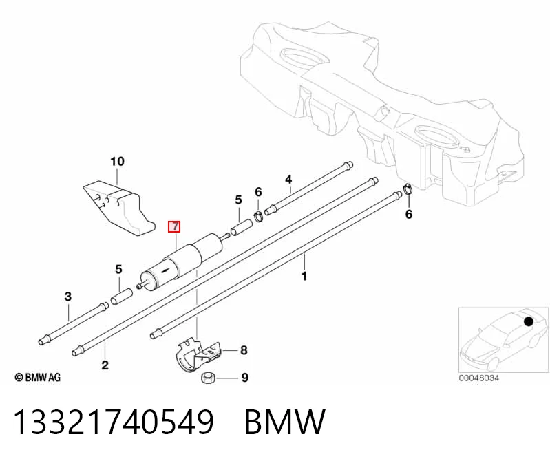 13321740549 BMW Фильтр топлива