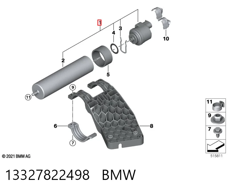 Фильтр топливный BMW 13327822498
