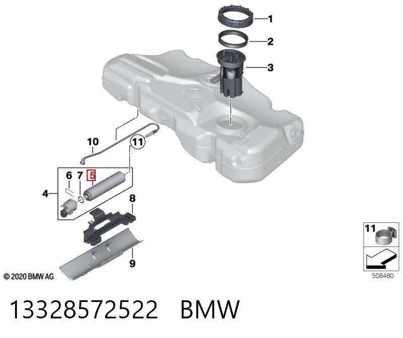 13328572522 BMW Фильтр топлива