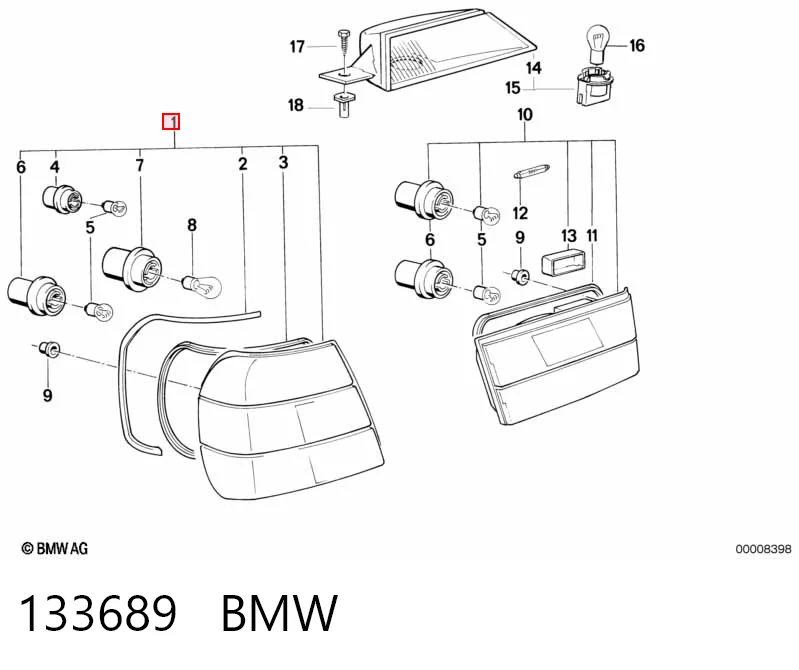 133689 BMW Фонарь задний