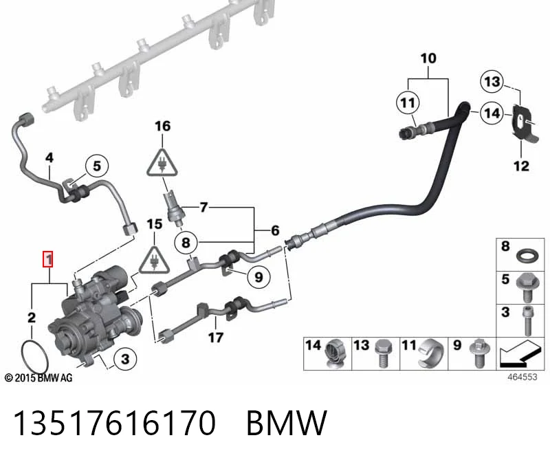 13517616170 BMW Насос топливный высокого давления (ТНВД)