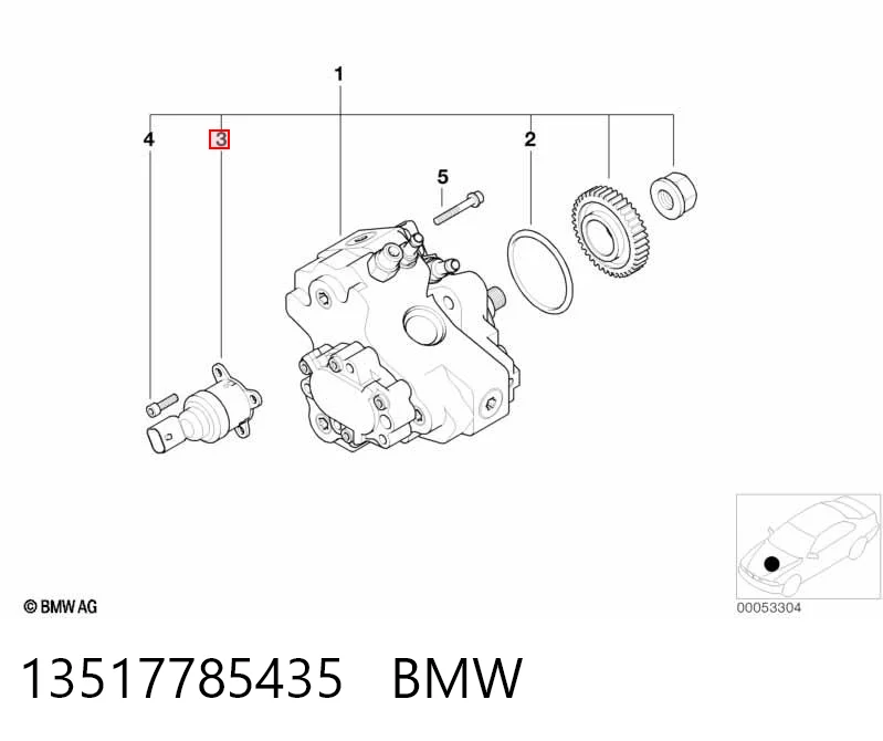 13517785435 BMW Редукционный клапан ТНВД
