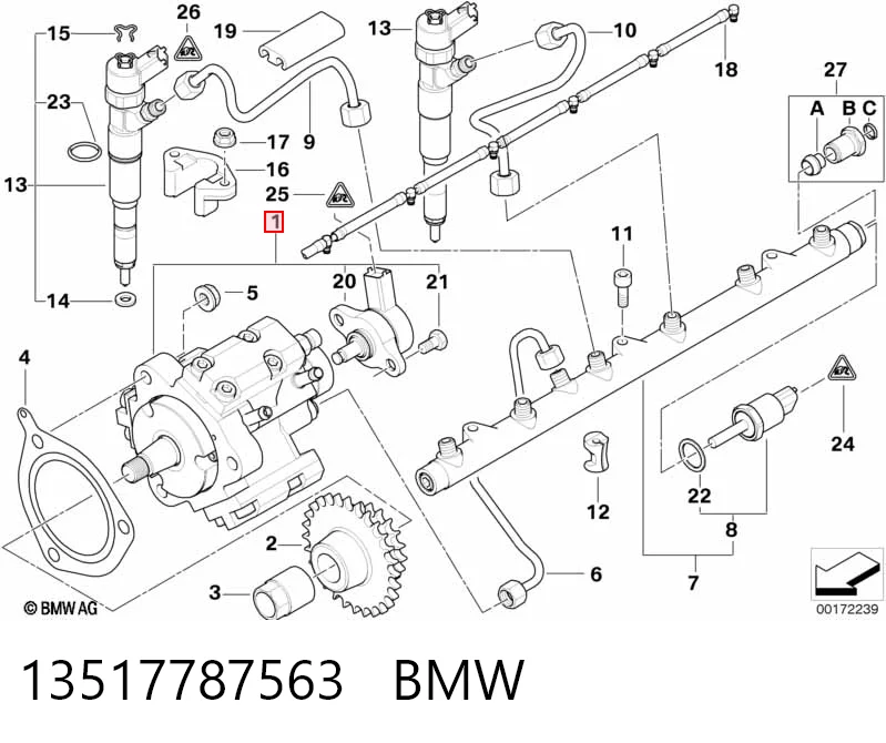 Насос топливный высокого давления Opel 5819071