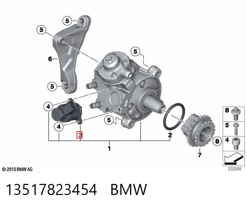 13517823454 BMW Редукционный клапан ТНВД