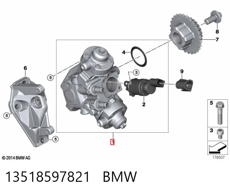 13518597821 BMW Насос топливный высокого давления (ТНВД)