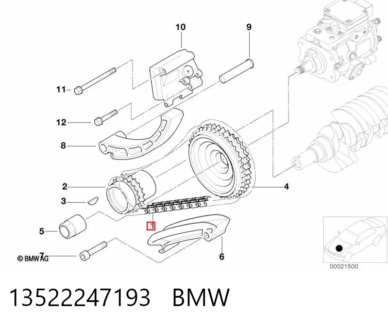 Купить Цепь ГРМ Бмв 3  E46
