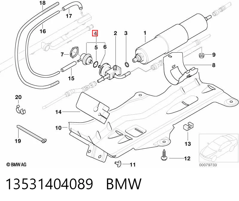 13531404089 BMW Регулятор давления в топливной рейке