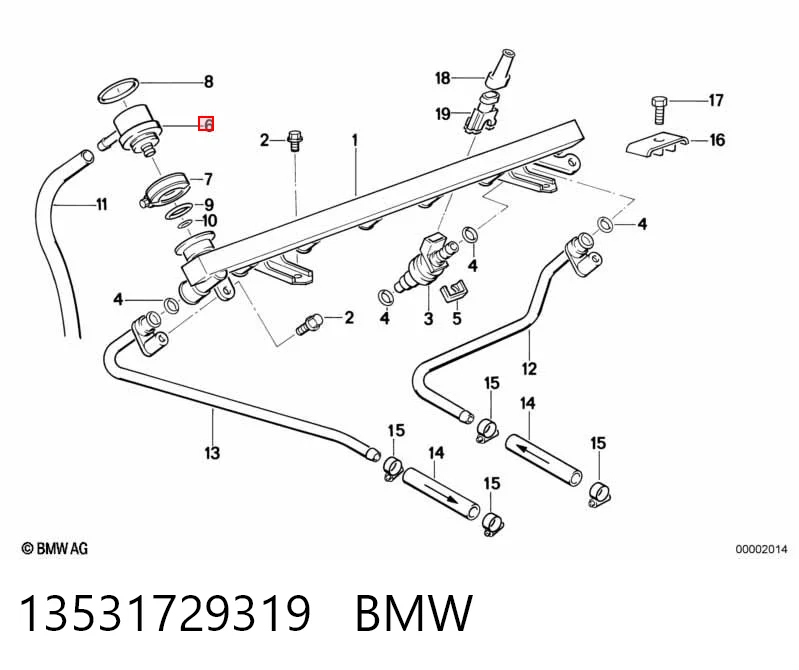Регулятор давления топлива в топливной рейке BMW 5 универсал (E34) (1991 - 1997) цена, от 24.56 USD