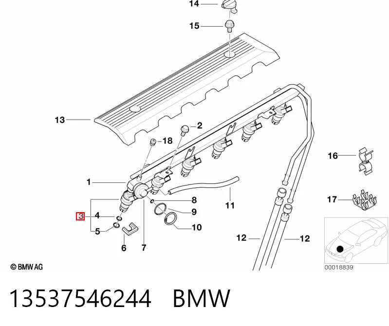 Форсунка инжектора BMW 7 седан (E38) (1994 - 2001) цена, от 8.49 USD