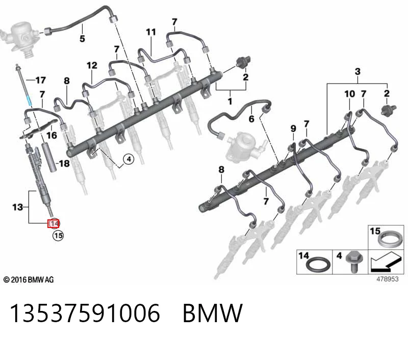 Уплотнитель форсунок Mini Cooper хэтчбек (F56) (2013 - 2026) цена, от 2.74 USD
