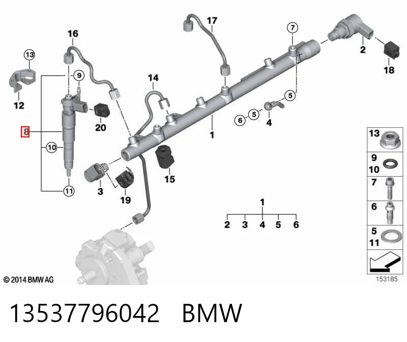13537796042 BMW Топливные форсунки