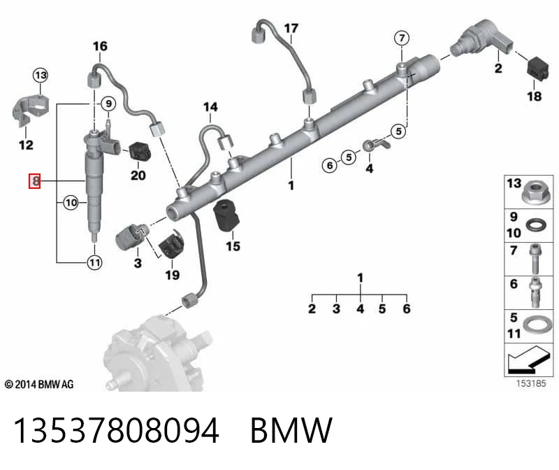13537808094 BMW Топливные форсунки