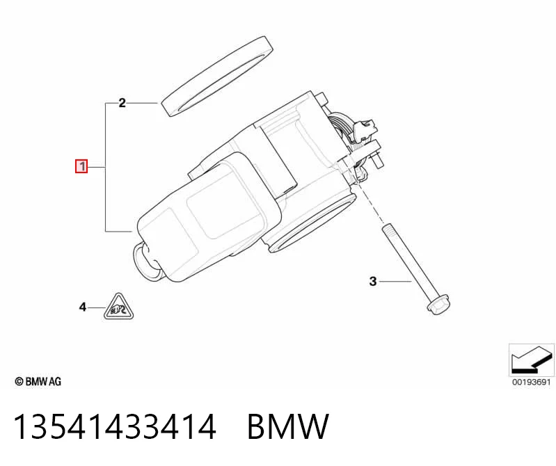 13541433414 BMW Дроссельная заслонка