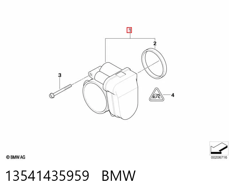 13541435959 BMW Дроссельная заслонка