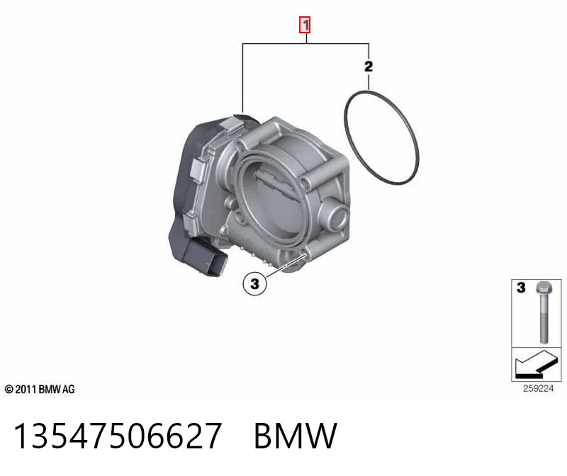 13547506627 BMW Дроссельная заслонка