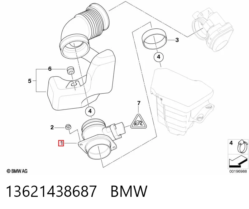 13621438687 BMW Датчик расхода воздуха