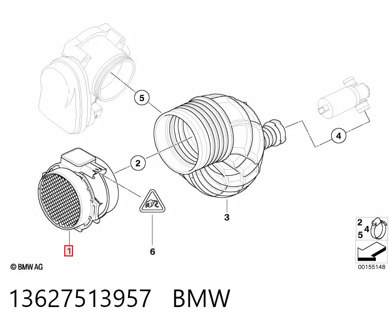 13627513957 BMW Датчик расхода воздуха