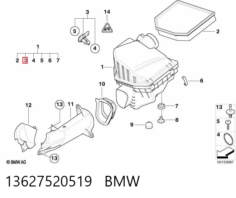 13627520519 BMW Датчик расхода воздуха