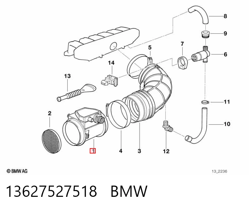 13627527518 BMW Датчик расхода воздуха