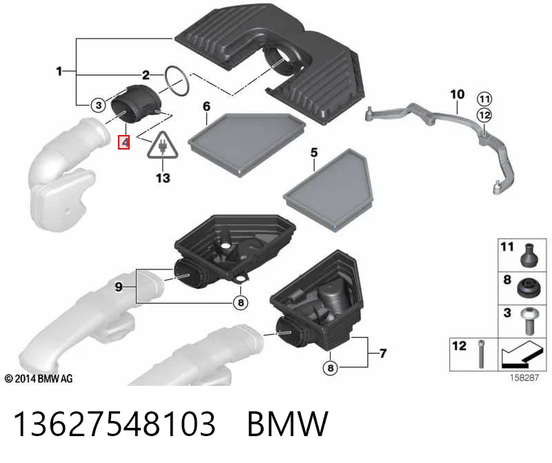 13627548103 BMW Датчик расхода воздуха