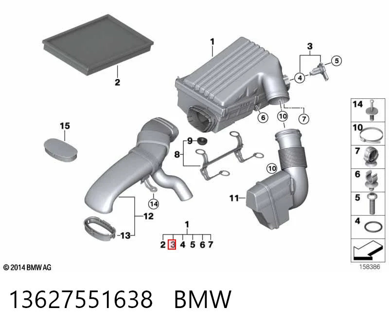 13627551638 BMW Датчик расхода воздуха