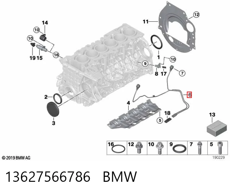 13627566786 BMW Датчик самовоспламенения