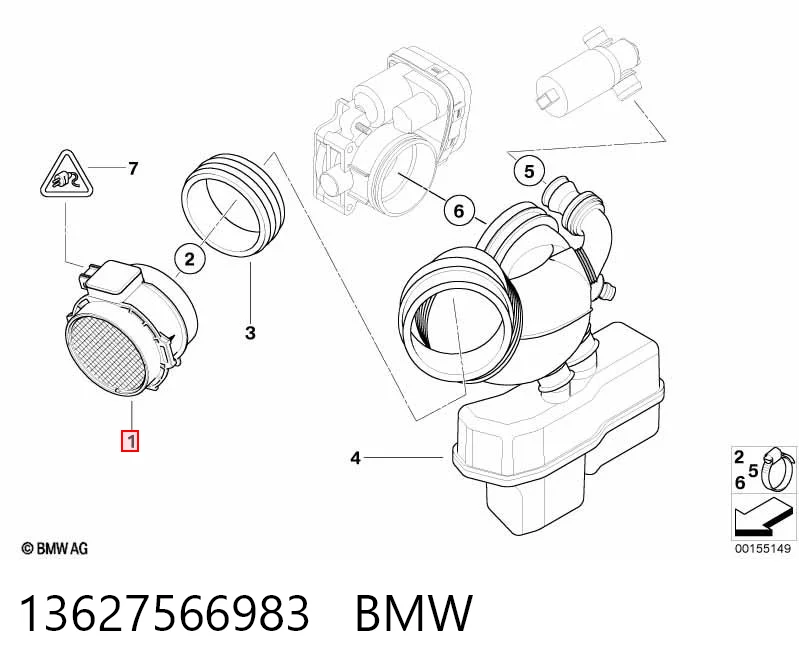 13627566983 BMW Датчик расхода воздуха